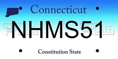 NHMS51 Connecticut License Plate