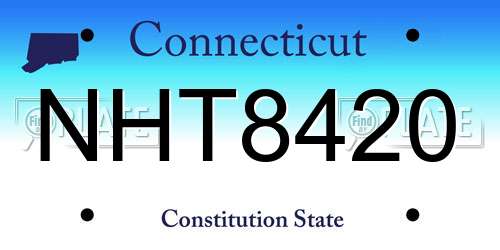 NHT8420 Connecticut License Plate