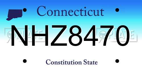 NHZ8470 Connecticut License Plate