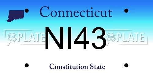 NI43 Connecticut License Plate