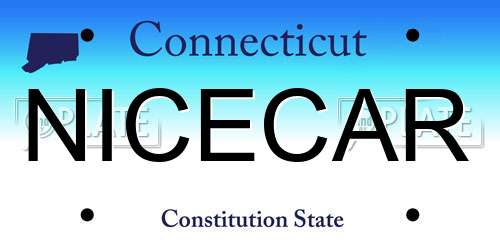 NICECAR Connecticut License Plate