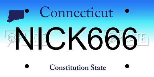 NICK666 Connecticut License Plate