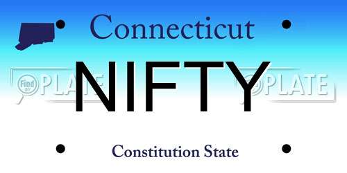 NIFTY Connecticut License Plate