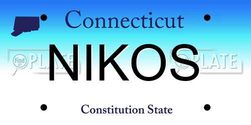 NIKOS Connecticut License Plate