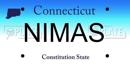 NIMAS Connecticut License Plate