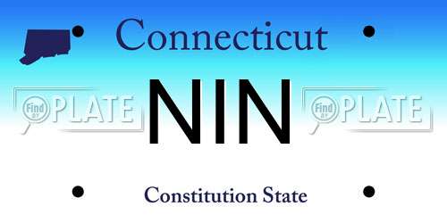 NIN Connecticut License Plate
