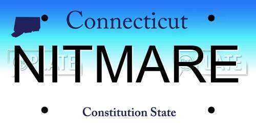 NITMARE Connecticut License Plate