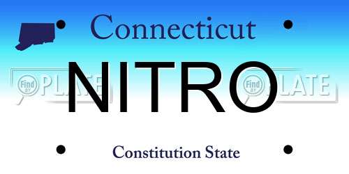 NITRO Connecticut License Plate