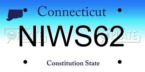 NIWS62 Connecticut License Plate