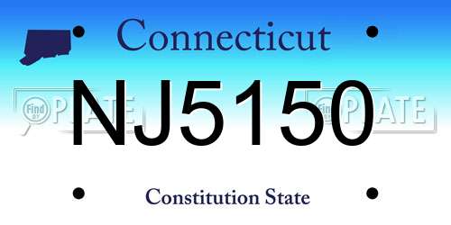 NJ5150 Connecticut License Plate
