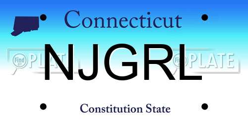 NJGRL Connecticut License Plate
