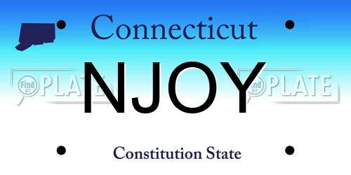 NJOY Connecticut License Plate