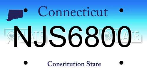 NJS6800 Connecticut License Plate