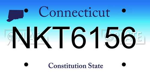 NKT6156 Connecticut License Plate