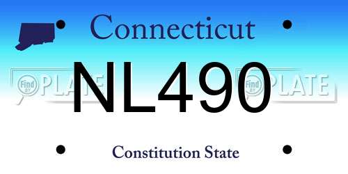 NL490 Connecticut License Plate