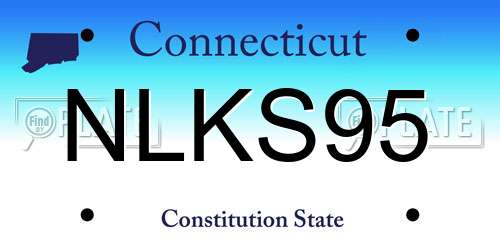 NLKS95 Connecticut License Plate