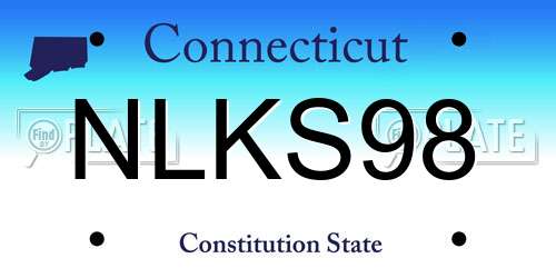NLKS98 Connecticut License Plate