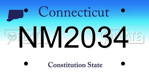 NM2034 Connecticut License Plate