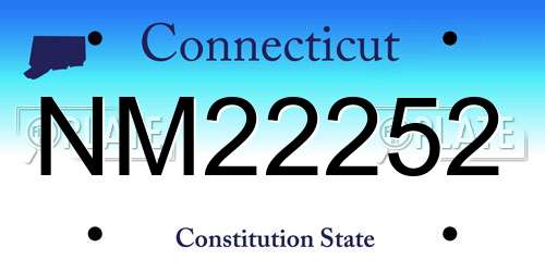 NM22252 Connecticut License Plate
