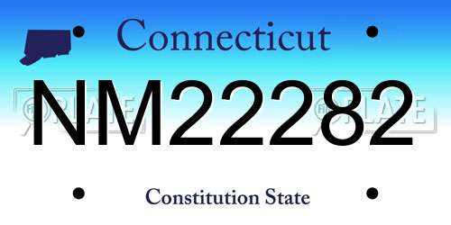 NM22282 Connecticut License Plate