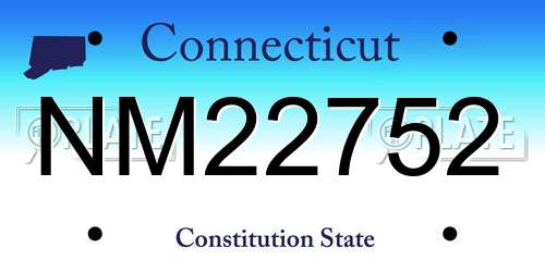 NM22752 Connecticut License Plate