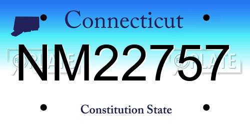 NM22757 Connecticut License Plate