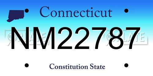 NM22787 Connecticut License Plate