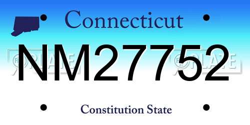 NM27752 Connecticut License Plate