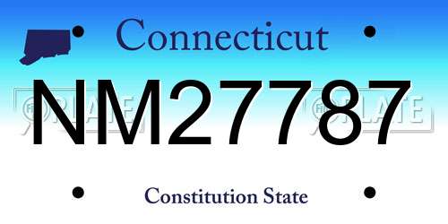 NM27787 Connecticut License Plate
