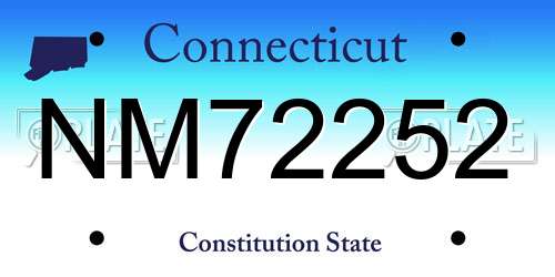 NM72252 Connecticut License Plate