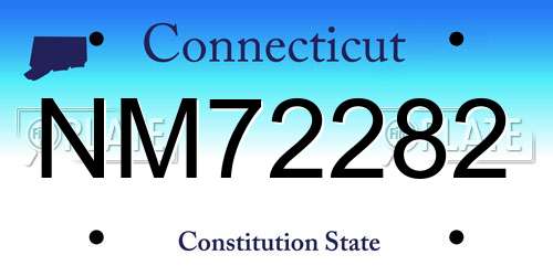 NM72282 Connecticut License Plate