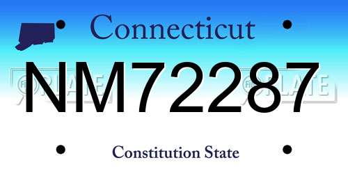 NM72287 Connecticut License Plate