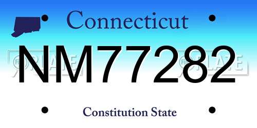NM77282 Connecticut License Plate