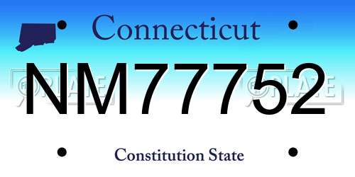 NM77752 Connecticut License Plate