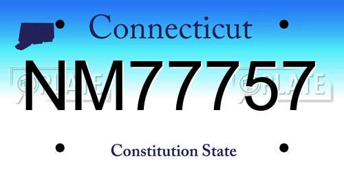 NM77757 Connecticut License Plate