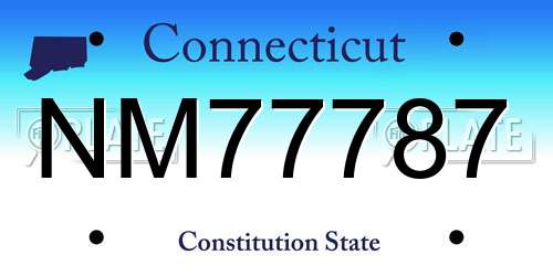 NM77787 Connecticut License Plate