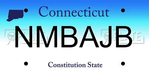 NMBAJB Connecticut License Plate
