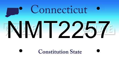 NMT2257 Connecticut License Plate
