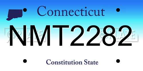 NMT2282 Connecticut License Plate