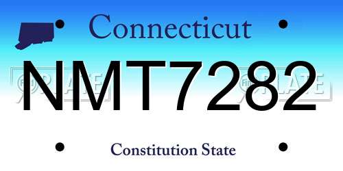 NMT7282 Connecticut License Plate