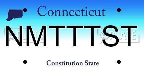 NMTTTST Connecticut License Plate