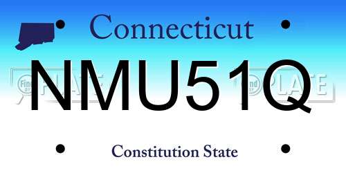 NMU51Q Connecticut License Plate