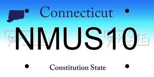 NMUS10 Connecticut License Plate