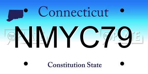 NMYC79 Connecticut License Plate