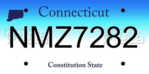 NMZ7282 Connecticut License Plate