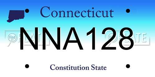 NNA128 Connecticut License Plate