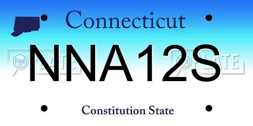 NNA12S Connecticut License Plate