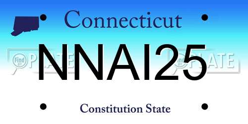 NNAI25 Connecticut License Plate
