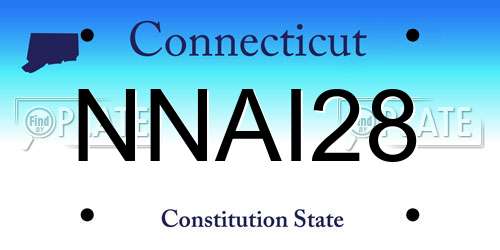 NNAI28 Connecticut License Plate