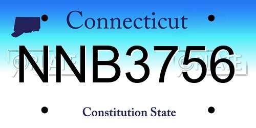 NNB3756 Connecticut License Plate